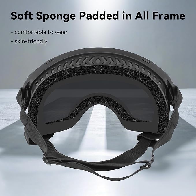 NAMSAN Dog Goggles for Large Dogs, Wide Eyecup & Soft Frame, Anti-UV Sunglasses for Dogs Medium to Large Breed, Driving Dog Eye Protection, Windproof Dustproof, Adjustable, Reflect Silver Lens