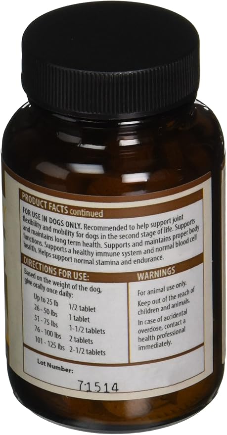 120 Count Senior Dog Mobility with Elk Velvet Antler Tablets