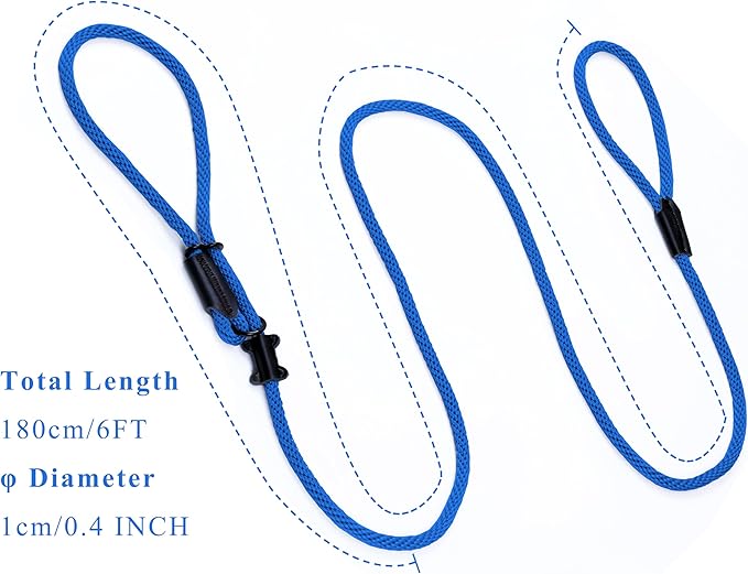 Multifunctional Figure 8 Padded Head Halter Walking Training Leather Stopper Slip Lead Dog Rope Leash Muzzle (Blue)