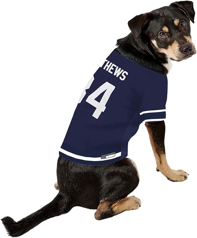 Pets First NHLPA Auston Matthews Mesh Jersey for Dogs & Cats, Toronto Maple Leafs Papi-34 Dog Jersey, Size Medium, Licensed Dog Jersey with Your Favorite Hockey Team Player