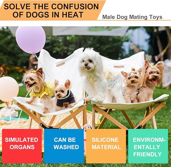 Male Pet Estrus Vent Dog Toys, Silicone Simulation Mating Pet Toy, Pet Dogs Interactive Plush Squeaky Toys, Plush Doll Bride for Dog Wedding Gift 18cm/7.1in