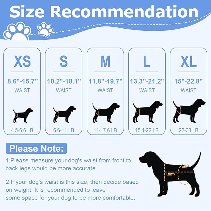 Ambreview Dog Diapers Female, Disposable Diapers for Female Dog with Stretchy Waist, Pull Up Puppy Wraps for Doggie in Heat Period Super Absorbent Leak-Proof Doggy Diaper for Dogs 100PCS (XL)