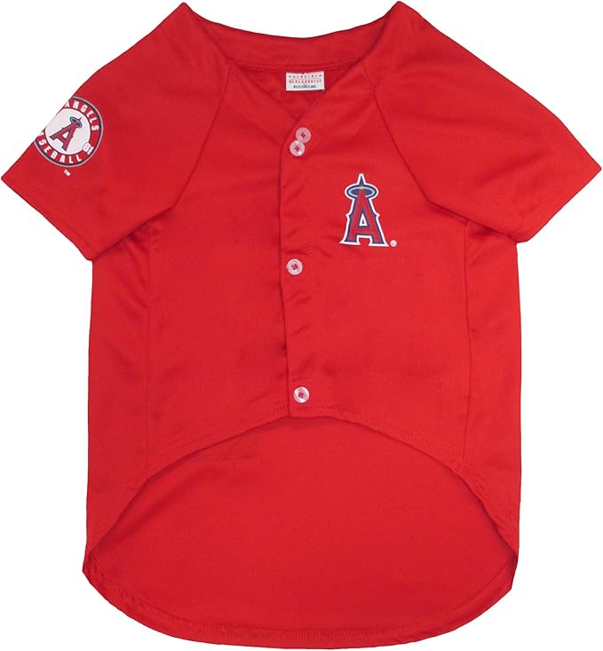 Official MLB Los Angeles Angels Pet Jersey for Dogs & Cats, Size Large - Stylish Baseball Jersey for Your Furry Fan- Show Off Team Spirit with The Perfect Fan Apparel Gear for Pet, Dog & Cat