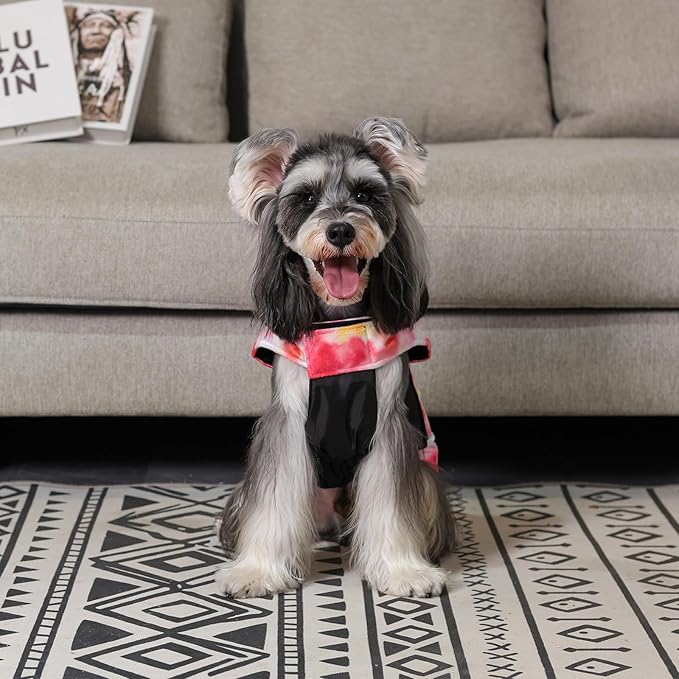 CuteBone Winter Dog Jacket Reversible Vest Soft Coat with Leash Hole for Small to Large Dogs, Windproof, Waterproof, Thick, Adjustable GMF29S