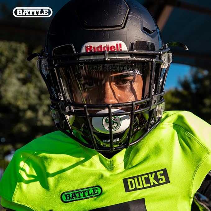 Battle Sports Spinner Oxygen Football Mouthguard - Superior Airflow & Better Performance, Maximum Protection & Breathability Football Mouthpiece, Works with Braces