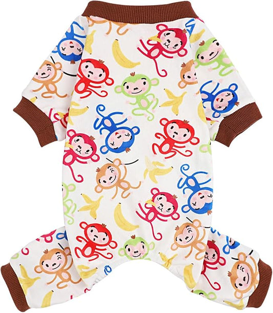 XS Dog Clothes for Small Dogs Girl Boy, Lightweight Velvet Pet Pjs, Fleece Stretch Dog Onesie, Puppy Spring Winter Clothes, Jumpsuit, Jammies, Dog Outfit Apparel, XS, Brown