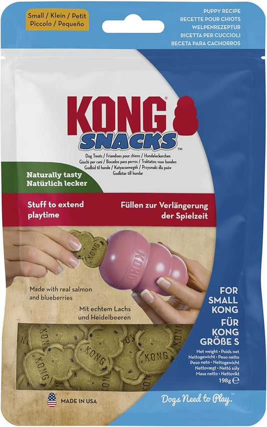KONG - Snacks - All Natural Dog Treats Classic Rubber Toys - Puppy Recipe for Small Puppies (7 Ounce)
