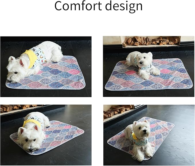 Washable Dog Pads, 2 Pack Reusable Puppy Training Pads Super Absorbent Waterproof Dog Training Pads Non Slip Potty Pads Sanitary Pads Cat Litter Pads (31*36inch(2pieces))