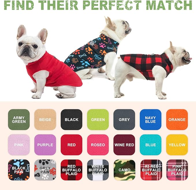 BEAUTYZOO XS Dog Sweaters, Soft Fleece Vest Pullover Dog Jacket with D-Ring Leash Attachment, Warm Winter Dog Clothes Cold Weather Doggy Chihuahua Sweater for Small Dogs Cats Boy or Girl, Red XSmall