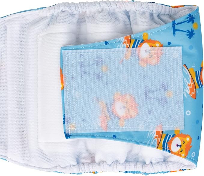 CuteBone Dog Diapers Male Washable Belly Band for Male Dogs Wraps 3pcs a Pack DM38XS