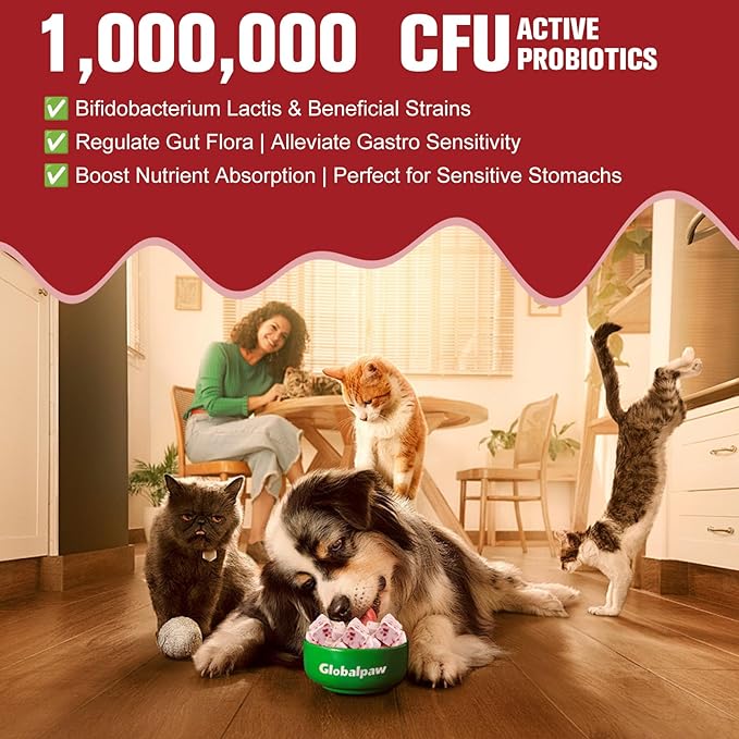 Freeze Dried Yogurt Dog Cats Treats Crunchy Snacks with Strawberry100g (3.52oz), High Protein Yogurts Snacks Pets Food for Cats Dogs Training (Strawberry Yogurt 1pcs)