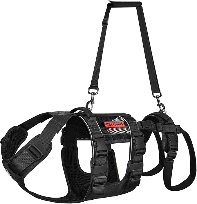 OneTigris Breathable Dog Lift Harness for Large Medium Sized Dogs, Dog Sing for Large Dogs Hind Leg, Dog Hip Support Brace Front Leg Support Vrace