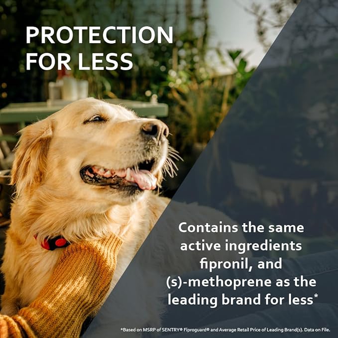 Sentry Fiproguard for Dogs, Flea and Tick Prevention for Dogs (23-44 Pounds), Includes 6 Month Supply of Topical Flea Treatments