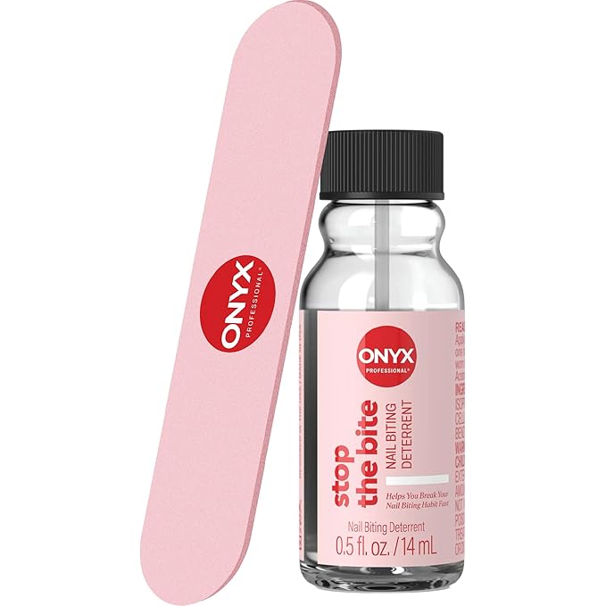 Onyx Professional Stop the Bite Nail Biting Prevention Polish, 0.5 Fl Oz - Made in USA, Stop Nail Biting, No Bite Nail Polish, Thumb Sucking Deterrent
