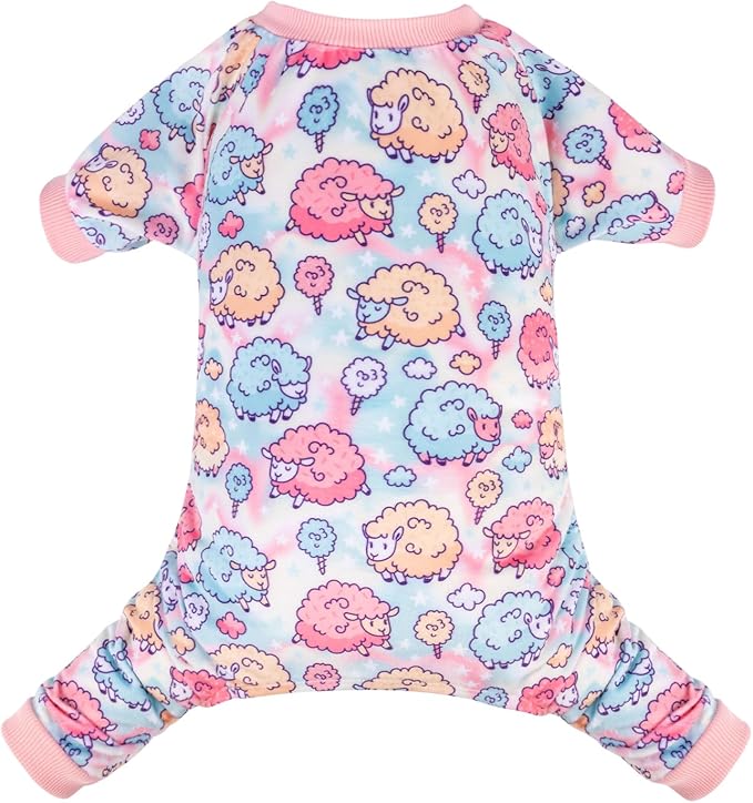 CuteBone Soft & Stretchy Dog Pajamas - Cozy Pet Jammies Breathable Jumpsuit for Small Dogs - All-Season Comfy Outfit Easy-On Pullover Design - Keeps Pets Warm & Comfortable P278S
