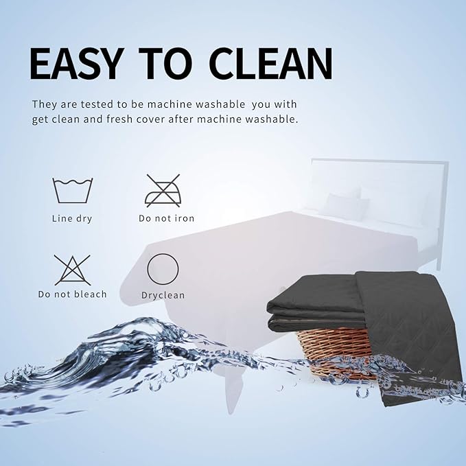 Easy-Going 100% Waterproof Dog Bed Cover, Non-Slip Pet Blanket for Furniture, Washable Couch Cover, Repleasement Sofa Cover (68X82 in,Dark Gray)