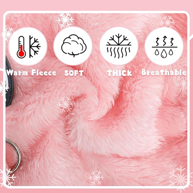 Dog Sweater for Small Dogs Fleece Dog Pajamas Winter Warm Thermal Soft Puppy Pjs Coat Stretchy Jumpsuit Doggie Pet Clothes Outfits Cat Apparel (Pink, XX-Small)