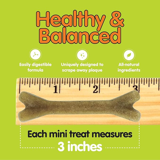 FIDO - Super Breath Dental Care Bones for Dogs - 100 Count Mini Dog Dental Treats for Extra Small Dogs, Made in USA, Tasty Dog Dental Chews Help Reduce Plaque, Tartar Buildup & Freshens Breath