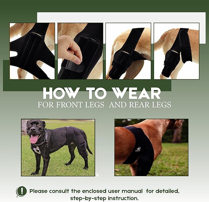 Adjustable Dog Knee Brace for Torn ACL and Luxating Patella - Support for Back Leg, Hip Dysplasia, and Post-Surgery Recovery. Optimal Comfort and Stability for Your Beloved Pet