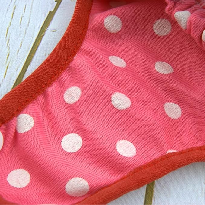 Dog Sanitary Diaper Polka Dot Striped Female Dog Sanitary Panties Cute Compatible with Outdoor Polka Dot Pink XXS