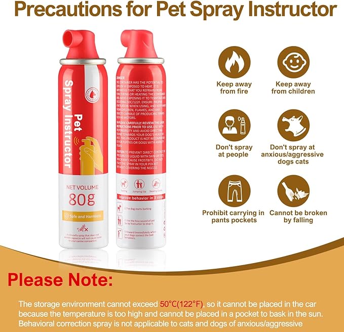 Dog Corrector Spray 1 Pack 80mL for Dogs to Stops Barking, Jumping Up Attacks & Unwanted Dog Behaviour Humane Effective Red