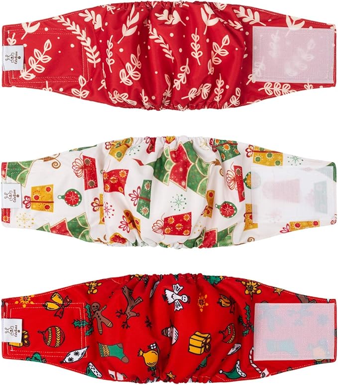 CuteBone Christmas Puppy Diapers Male Poop DM17S