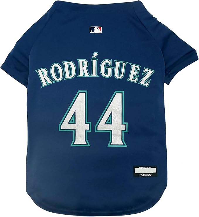 MLBPA Dog Jersey - Julio Rodrguez, J-Rod #44 - MLB Seattle Mariners Mesh Pet Jersey, Medium
