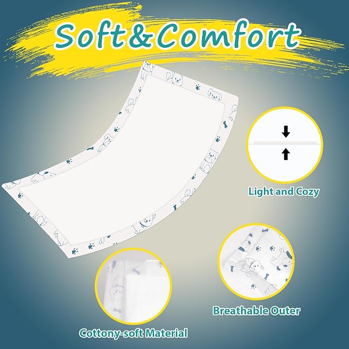 Disposable Dog Diaper Liners - 20PCS Dog Booster Pads for Male Female Dogs - Doggie Diaper Insert Pads for Pet Belly Bands Wraps Period Pants Covers(S,20)