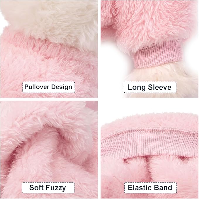 Dog Sweater, 3 Pack Dog Sweaters for Small Dogs, Dog Clothes for Small Dogs Girl Boy, Ultra Soft and Warm Puppy Sweater Dog Coat for Winter Christmas (Large, Lt Pink+Lt Green+Lt Yellow)