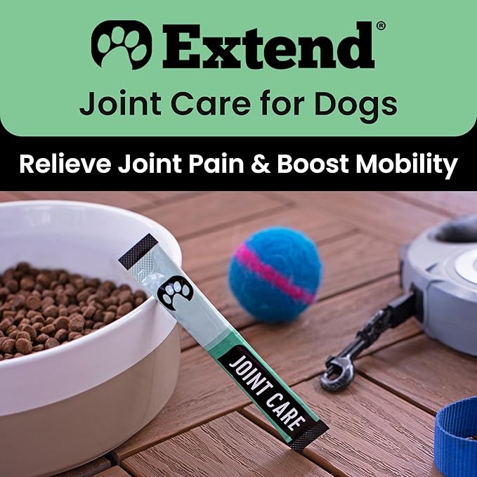 Extend Dog Hip and Joint Supplement Beef Flavored Powder Packets with Glucosamine, Chondroitin, MSM & Collagen, Hip & Joint Support, Mobility & Cartilage Health, Daily Dog Supplement, 60 Count