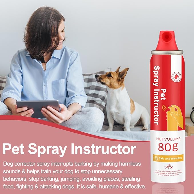 Corrector Spray Dog Trainer, 80ml 6 Pack Corrector Spray for Dogs to Stops Barking, Food Stealing, Dog Fights, Attacks & Unwanted Dog Behaviour, Safe Pet Training Spray