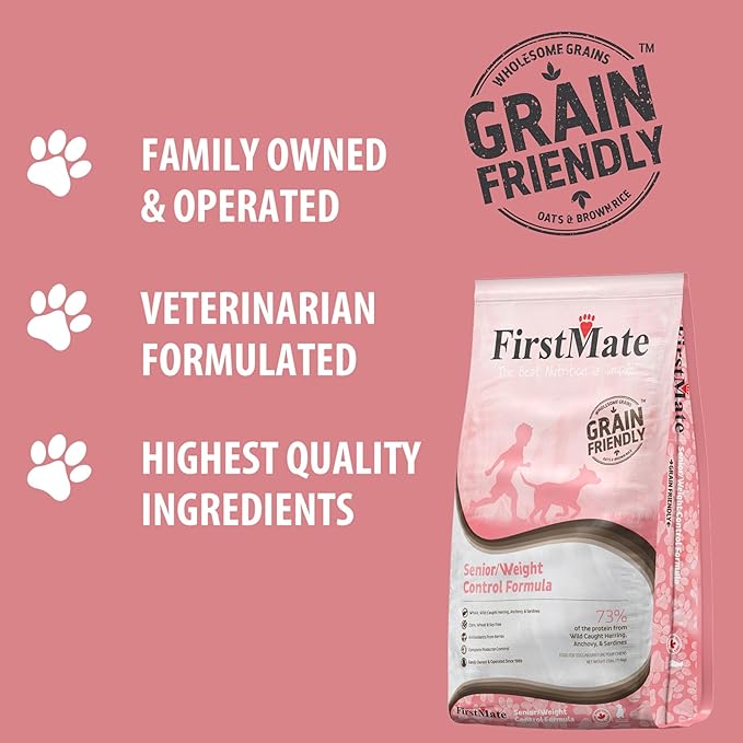 FirstMate Grain Friendly Senior Dog Dry Food, 25 LB