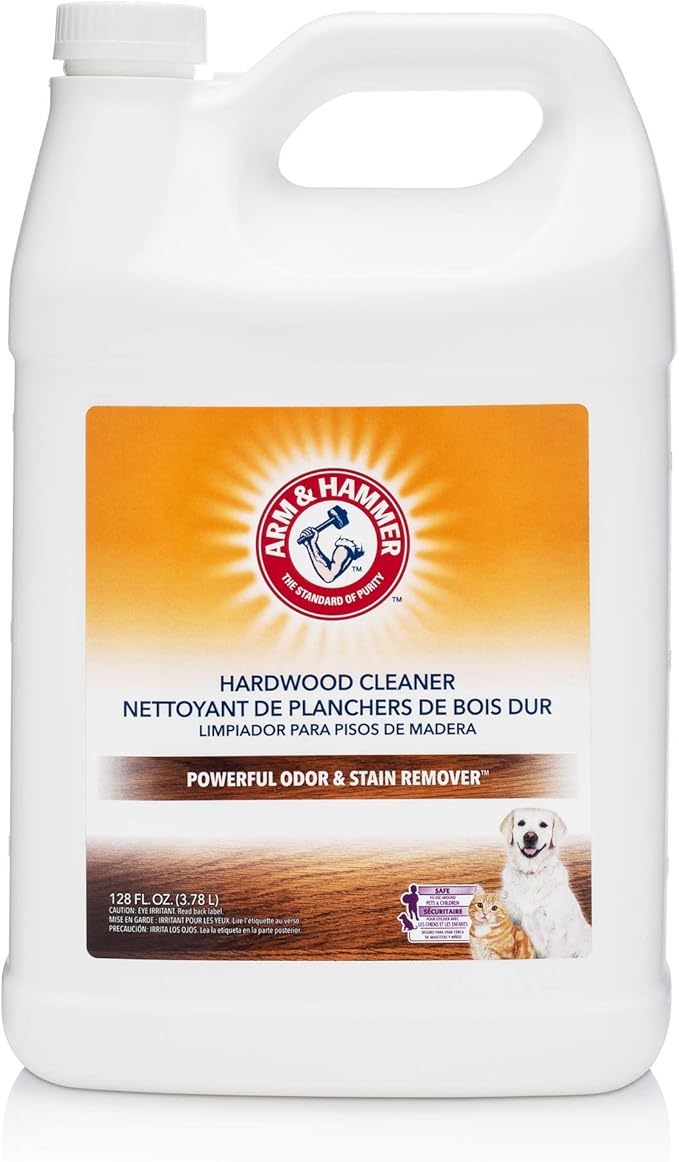 Arm & Hammer PET Fresh Hardwood Cleaner with odor and stain remover, 128 oz Refill