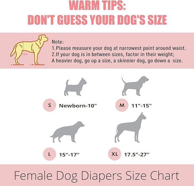 wegreeco Dog Diapers Female (3 Pack), Highly Absorbent Dog Diapers for Female Dogs Washable in Heat, Incontinence, or Excitable Urination (Ink Painting, X-Large)