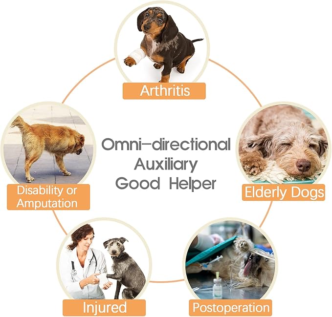 ROZKITCH Dog Lift Harness, Grid Pet Rear Support Aid Veterinarian Approved Sling for Old K9 Help With Poor Stability, Back Leg Hip Disabled Joint Injury Elderly Arthritis ACL Rehabilitation Rehab