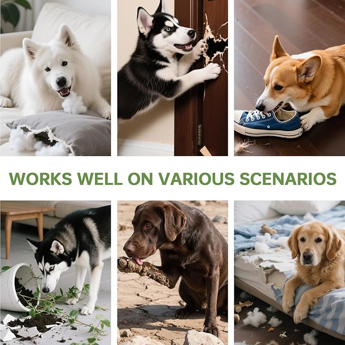 No Chew Spray for Dogs, Bitter Apple Spray for Dogs to Stop Chewing Licking Furniture, Shoes, Bandages & Plants, Safe Anti Chew Solution for Indoor & Outdoor Use, No Alcohol & Non-Toxic