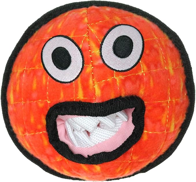 TUFFY® - World's Tuffest Soft Dog Toy - Alien - Multiple Layers. Made Durable, Strong & Tough. Interactive Play (Tug, Toss & Fetch). Machine Washable & Floats. (Ball Red, Large 2 Pack)