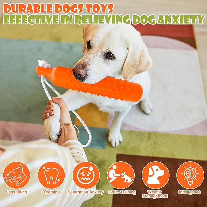 BINGPET Dog Float Bumper Toy,10.8 Inch Large Training Dummy Retrieving Bumpers Summer Pool Toy Tug Game for Large XL Dogs Retriever(Orange)