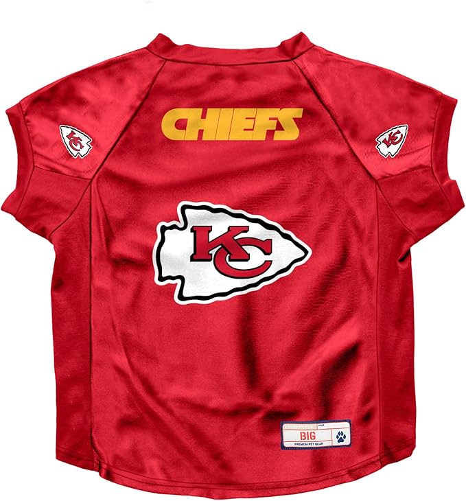 Littlearth NFL Kansas City Chiefs Stretch Pet Jersey, Team Color, Big Dog