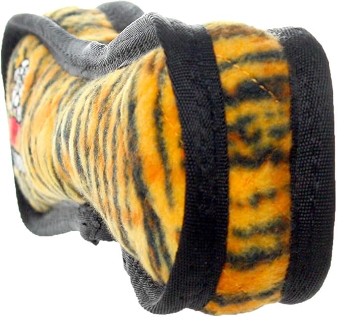 TUFFY - World's Tuffest Soft Dog Toy - MEGA -Multiple Layers. Made Durable, Strong & Tough. Interactive Play (Tug, Toss & Fetch). Machine Washable & Floats (Bone Tiger, Large)