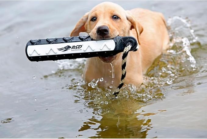 Avery ASD 3" HexaBumper Hunting Sporting Gun Dog Game Retriever Dummy | Water & Upland Mark Training Retrieval Tool | Hexagonal, Floating Design, Easy-Grip Texture, Throw Rope, Flasher (02736)