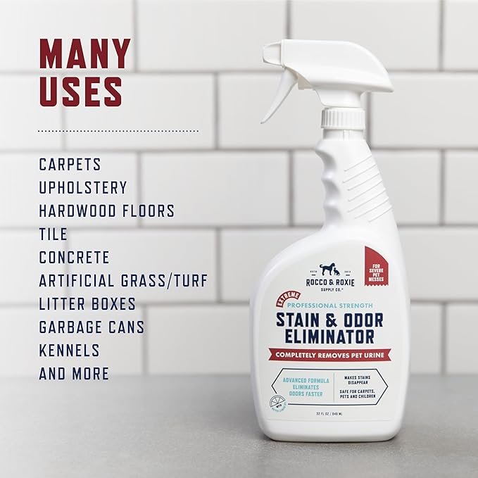 Rocco & Roxie Pet Extreme Stain & Odor Eliminator & Oxy Stain Remover Bundle