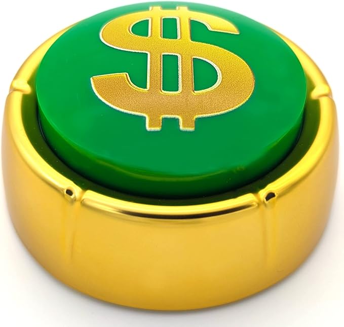The Money Button | Ka-Ching! Cash Register Sound Effect Button (Batteries Included) Entrepreneur Back to School Office Sales Marketing Gag Gift Hype Nut
