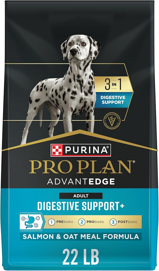 Purina Pro Plan AdvantEDGE Digestive Support Plus Salmon and Oat Meal Formula Adult Dry Dog Food - 22 lb Bag