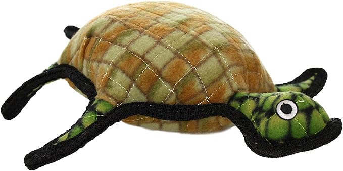 TUFFY - World's Tuffest Soft Dog Toy - Ocean- Squeakers - Multiple Layers. Made Durable, Strong & Tough. Interactive Play (Tug, Toss & Fetch). Machine Washable & Floats. (Turtle, Large 2 Pack)