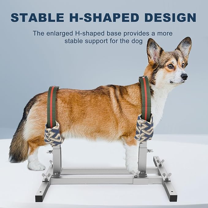 Dog Breeding Stand, Pet Fixed Bracket with Adjustable Length and Height, Shoulder Height 5.9-13.8in, Miniature Dog Breeding and Bathing Supplies