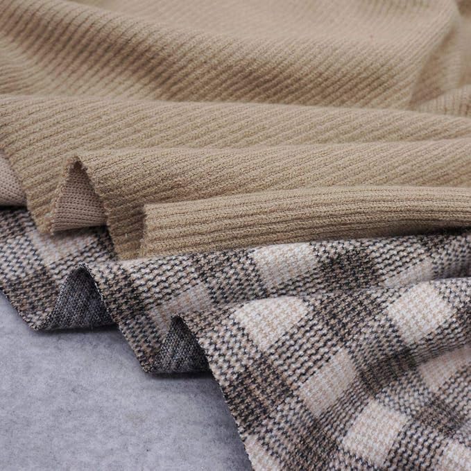 Fitwarm Tartan Plaid Dog Hoodie, Knitted Dog Clothes for Small Dogs Boy, Pet Sweatshirt, Knitted Sweater, Beige, XL