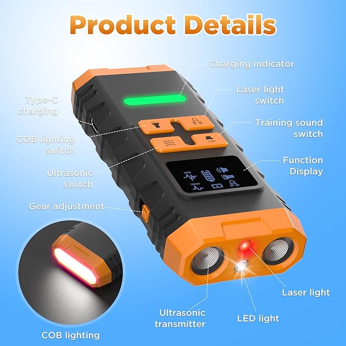 Dog Bark Deterrent Device,2X Ultrasonic Anti Barking Device for Dogs, 50 FT Range No More Indoors Outdoors Behavior Correct Safe & Humane Rechargeable Barkshield for Dogs