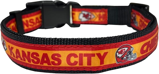 Pets First NFL Kansas City Chiefs Pet Collar, Small, Model:KCC-3036-SM