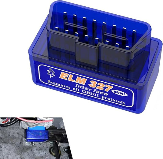 1 PC Car OBDII Diagnostic Tool, ELM327 Bluetooth Code Reader & Scanner for Real-time Data, Works with Android iOS, Universal for Most Cars & Trucks (Blue)